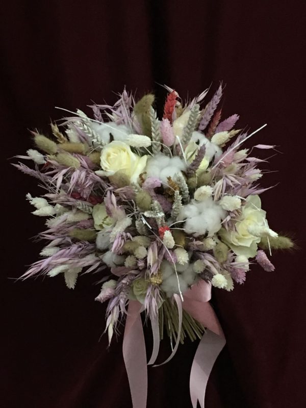 Букет с сухоцветом для невесты цена 5000 руб